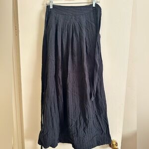 Free People Black Wrap Maxi Skirt